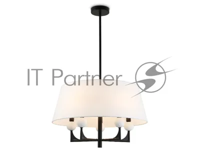 Люстра Ambrella light LH75150/5 BK/FR черный/белый матовый E14*5 max 40W D580*590