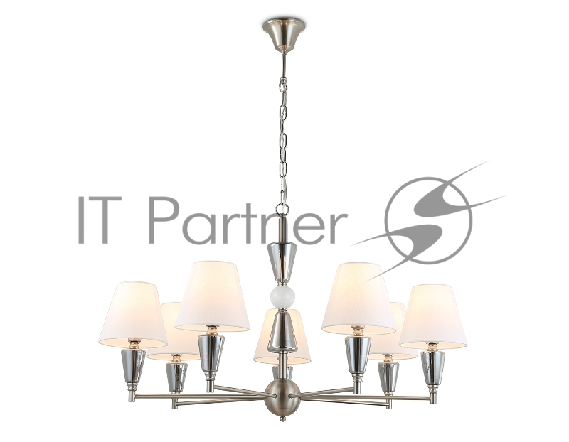 Люстра Ambrella light LH75256/7 SN/FR сатин никель/белый матовый E14*7 max 40W D860*520