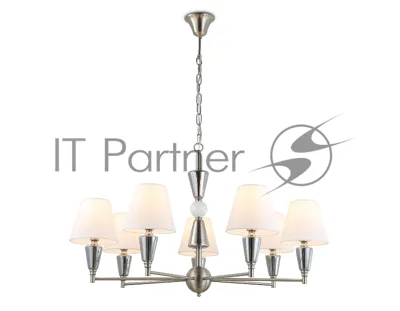Люстра Ambrella light LH75256/7 SN/FR сатин никель/белый матовый E14*7 max 40W D860*520