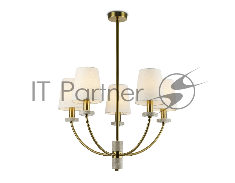 Люстра Ambrella light LH75351/5 SB/WH бронза/белый E14*5 max 40W D630*780