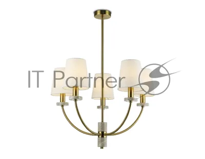 Люстра Ambrella light LH75351/5 SB/WH бронза/белый E14*5 max 40W D630*780