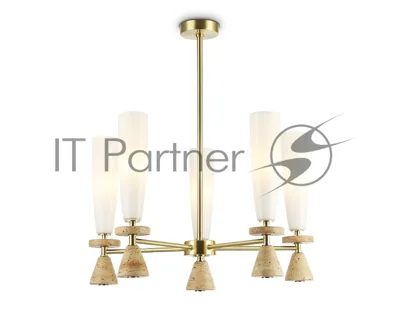 Люстра Ambrella light LH75371/5 GD/WH золото/белый G9*5 max 28W D600*675