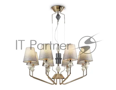Люстра Ambrella light LH75403/8 GD/GR золото/серый E14*8 max 40W D815*1260