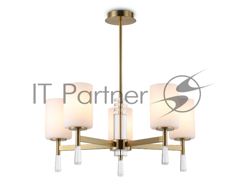 Люстра Ambrella light LH56261/5 BS/FR латунь/белый матовый E27/5 max 60W D600*590