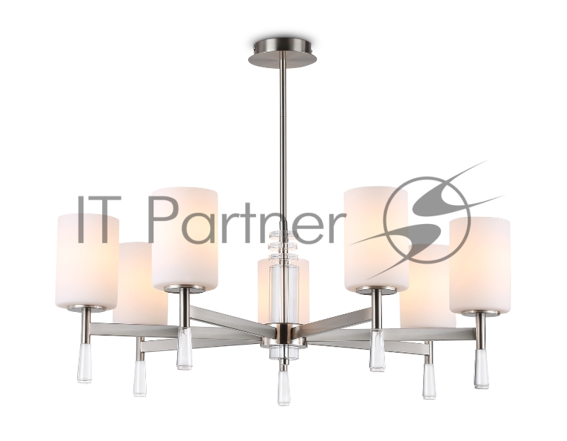 Люстра Ambrella light LH56253/7 SN/FR никель/белый матовый E27/7 max 60W D750*590