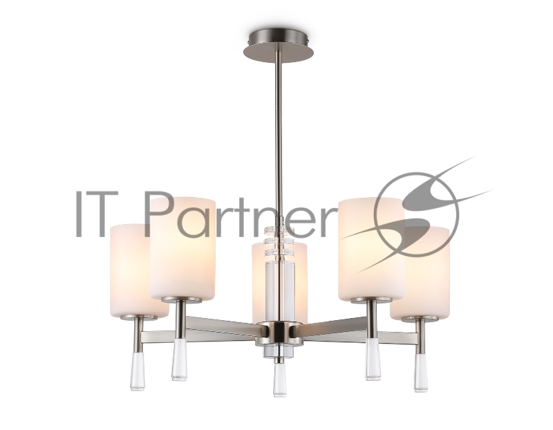 Люстра Ambrella light LH56251/5 SN/FR никель/белый матовый E27/5 max 60W D600*590