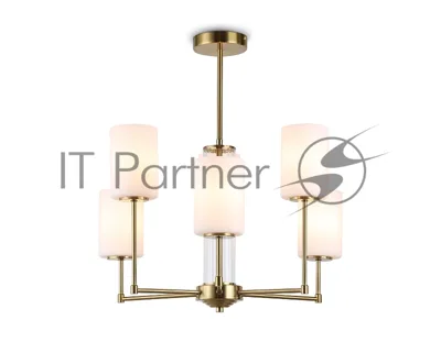 Люстра Ambrella light LH56215/6 BS/FR латунь/белый матовый E27/6 max 60W D600*600