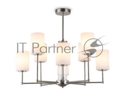Люстра Ambrella light LH56213/8 SN/FR никель/белый матовый E27/8 max 60W D700*600