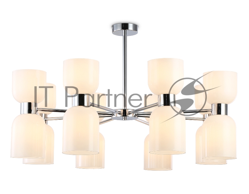 Люстра Ambrella light LH56085/16 СH/FR хром/белый матовый E14*16 max 40W D860*510