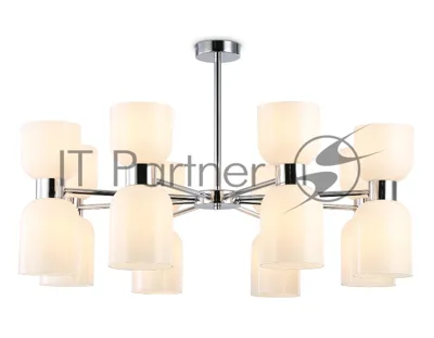 Люстра Ambrella light LH56085/16 СH/FR хром/белый матовый E14*16 max 40W D860*510