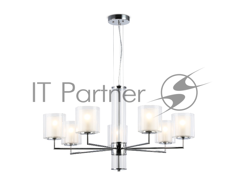 Люстра Ambrella light LH56003/7 СH/FR хром/белый матовый E14*7 max 40W D790*1260