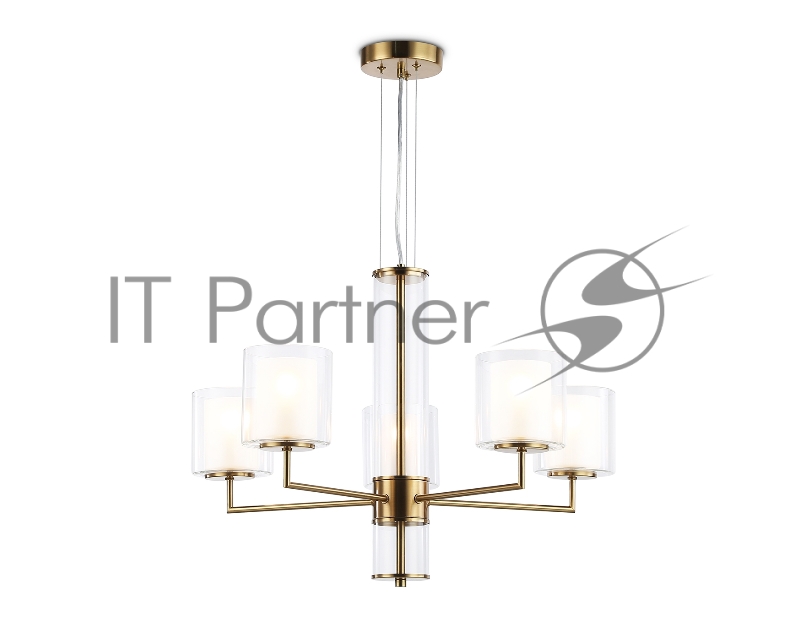 Люстра Ambrella light LH56011/5 BS/FR латунь/белый матовый E14*5 max 40W D640*1260