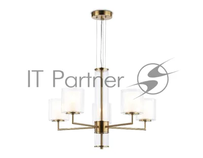 Люстра Ambrella light LH56011/5 BS/FR латунь/белый матовый E14*5 max 40W D640*1260