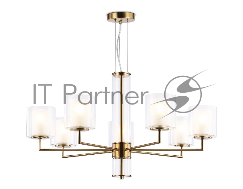 Люстра Ambrella light LH56013/7 BS/FR латунь/белый матовый E14*7 max 40W D790*1260