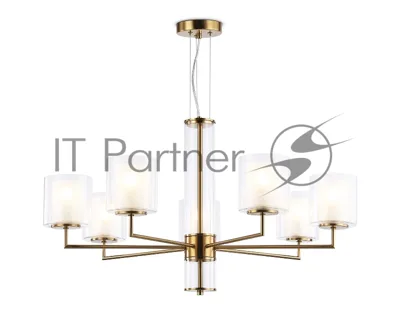 Люстра Ambrella light LH56013/7 BS/FR латунь/белый матовый E14*7 max 40W D790*1260