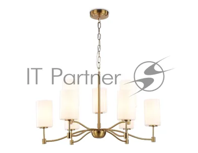 Люстра Ambrella light LH56054/6+3 BS/FR латунь/белый матовый E14*9 max 40W D765*1060