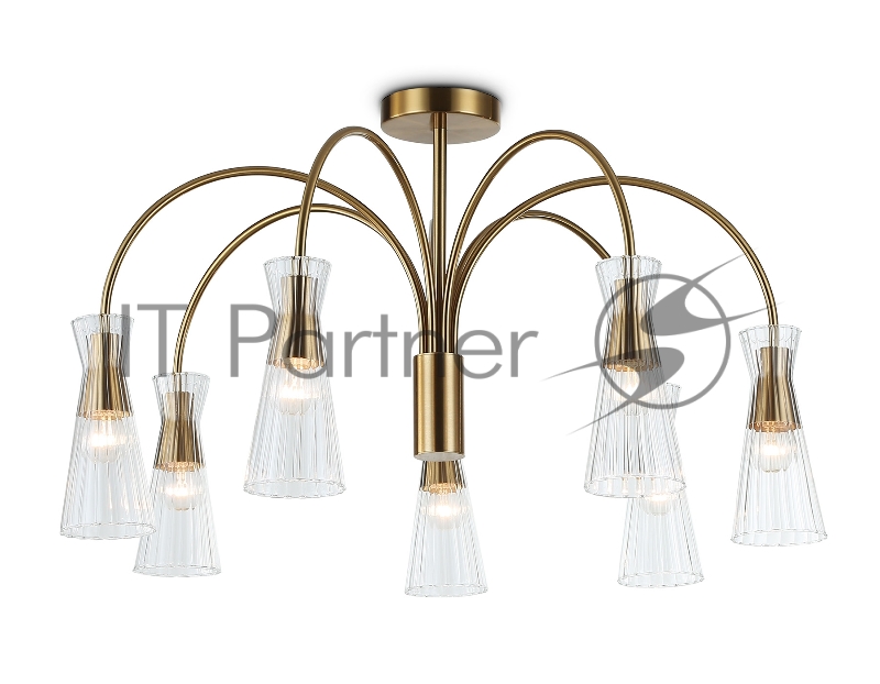Люстра Ambrella light LH55703/7 BS/CL латунь/прозрачный E14*7 max 40W D745*460