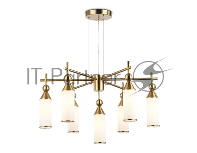 Люстра Ambrella light LH55278/7 BS/FR латунь/белый матовый E14*7 max 40W D640*1390