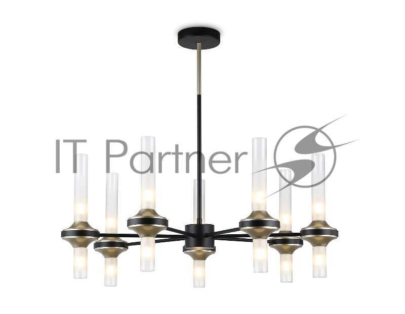 Люстра Ambrella light LH55353/14 BK/CGD/CL черный/золото/прозрачный G9/14 max 30W D750*690