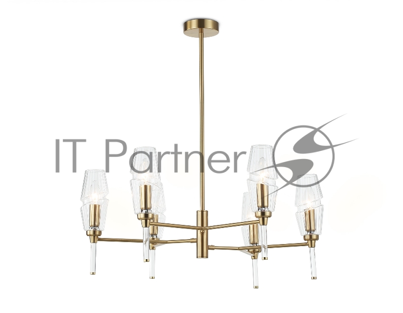Люстра Ambrella light LH55201/6 BS/CL латунь/прозрачный E14*6 max 40W D660*520
