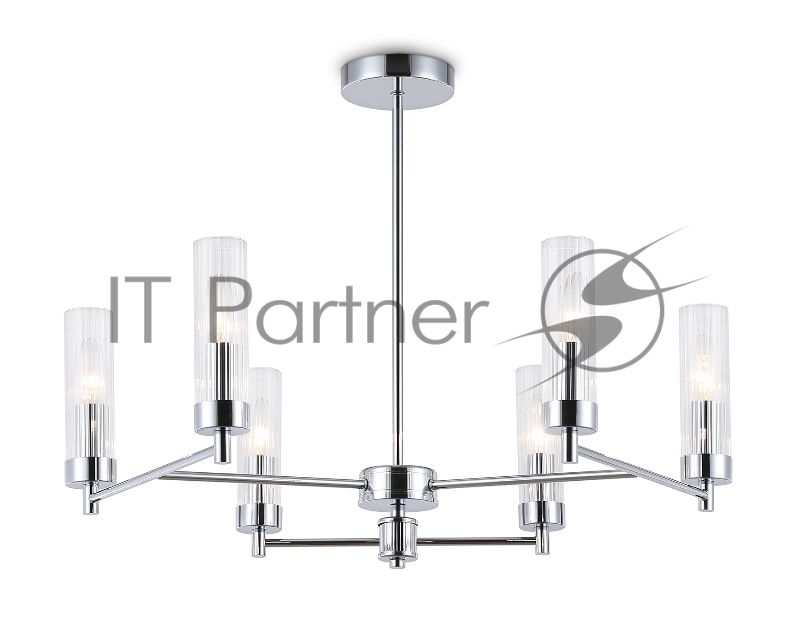 Люстра Ambrella light LH55151/6 CH/CL хром/прозрачный E14/6 max 40W D675*520