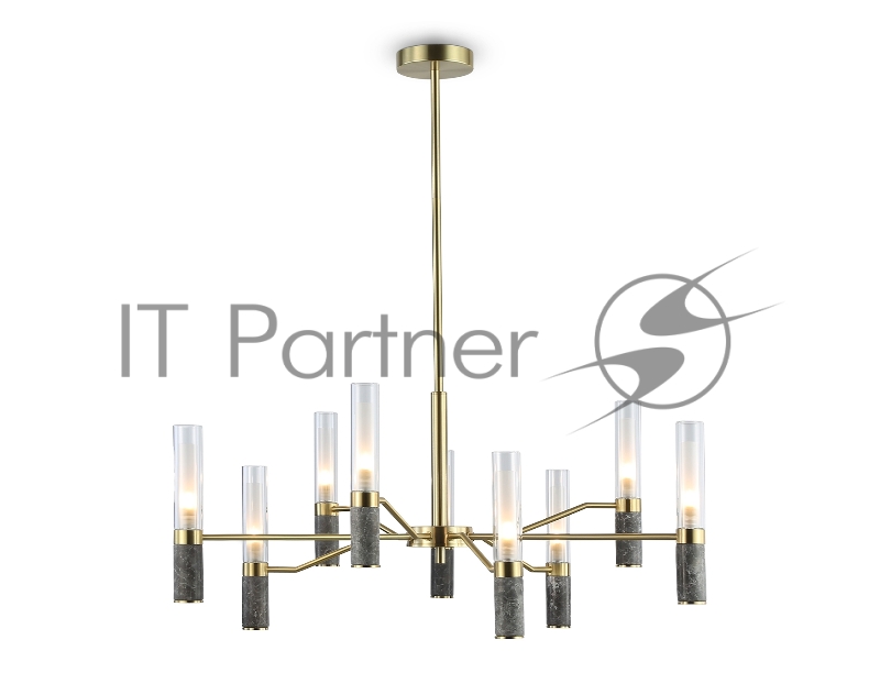 Люстра Ambrella light LH53355/9 GD/CL/WH золото/прозрачный/белый G9*9 max 40W D850*890