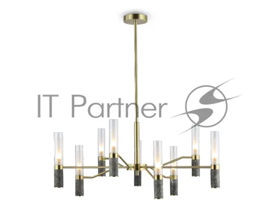Люстра Ambrella light LH53355/9 GD/CL/WH золото/прозрачный/белый G9*9 max 40W D850*890