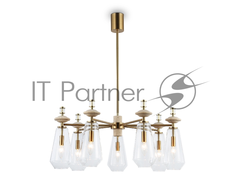 Люстра Ambrella light LH53306/7 BS/CL латунь/прозрачный E14*7 max 40W D770*925