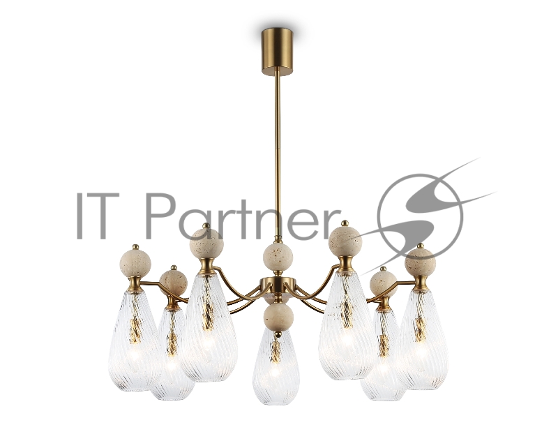 Люстра Ambrella light LH53287/7 BS/CL латунь/прозрачный E14*7 max 40W D815*900