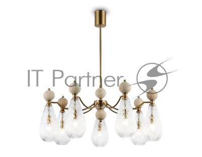 Люстра Ambrella light LH53287/7 BS/CL латунь/прозрачный E14*7 max 40W D815*900