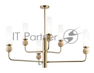 Люстра Ambrella light LH53251/6 BS/FR латунь/белый матовый E14*6 max 40W D1050*1445