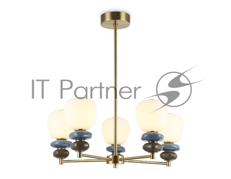Люстра Ambrella light LH53164/5 SB/WH бронза/белый 40W 3000K D650*900