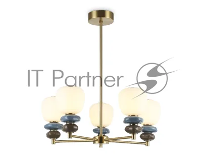 Люстра Ambrella light LH53164/5 SB/WH бронза/белый 40W 3000K D650*900