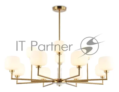 Люстра Ambrella light LH53019/12 BS/FR латунь/белый матовый G9*12 max 40W D910*680