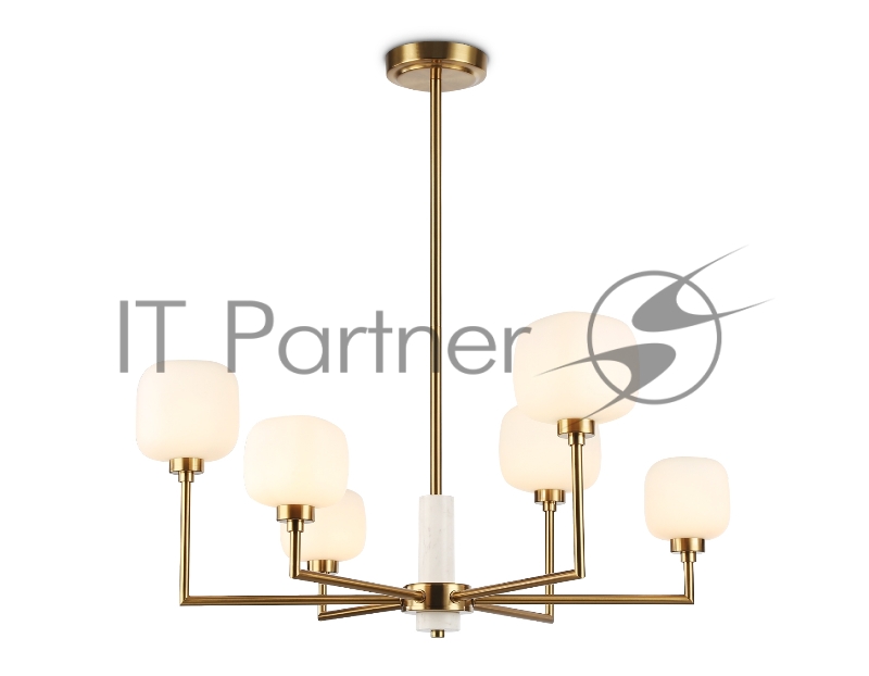 Люстра Ambrella light LH53015/6 BS/FR латунь/белый матовый G9*6 max 40W D690*680
