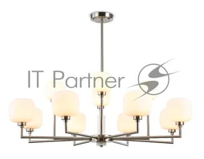 Люстра Ambrella light LH53005/12 SN/FR сатин никель/белый матовый G9*12 max 40W D910*680