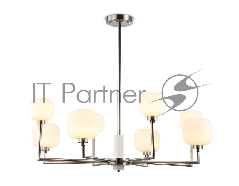 Люстра Ambrella light LH53003/8 SN/FR сатин никель/белый матовый G9*8 max 40W D830*680