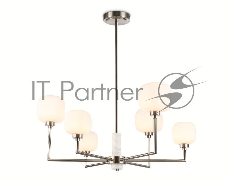 Люстра Ambrella light LH53001/6 SN/FR сатин никель/белый матовый G9*6 max 40W D690*680