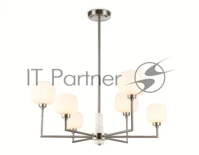 Люстра Ambrella light LH53001/6 SN/FR сатин никель/белый матовый G9*6 max 40W D690*680