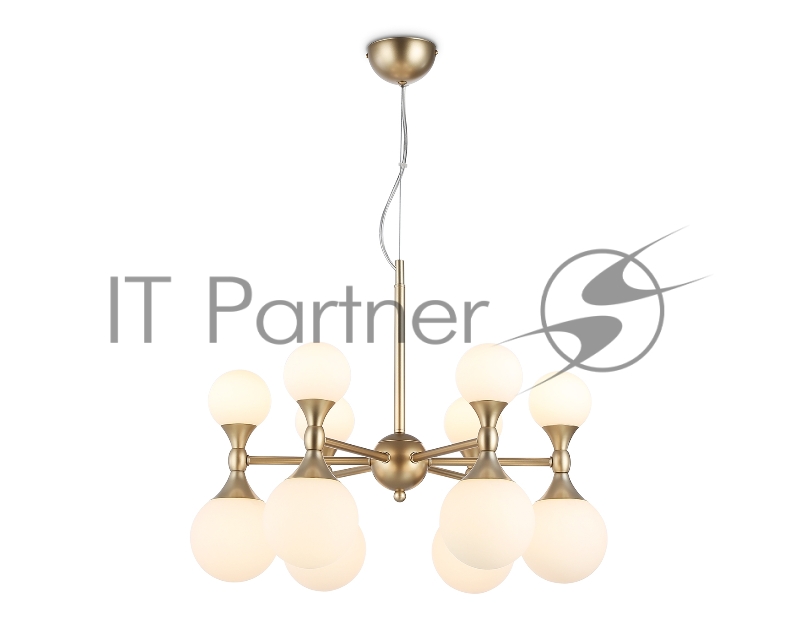 Люстра Ambrella light LH51050/12 GD/FR золото/белый матовый G9*12 max 28W D550*450