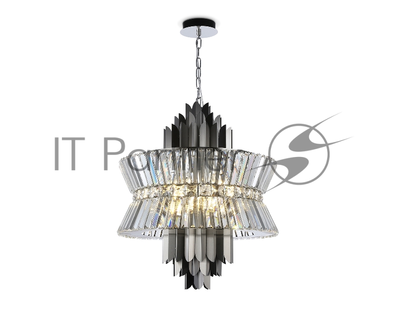 Люстра Ambrella light LH41020/12 BK/CL черный/прозрачный E14*12 max 40W D560*660