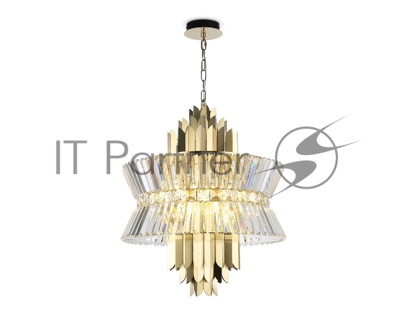 Люстра Ambrella light LH41017/12 BS/CL латунь/прозрачный E14*12 max 40W D560*660