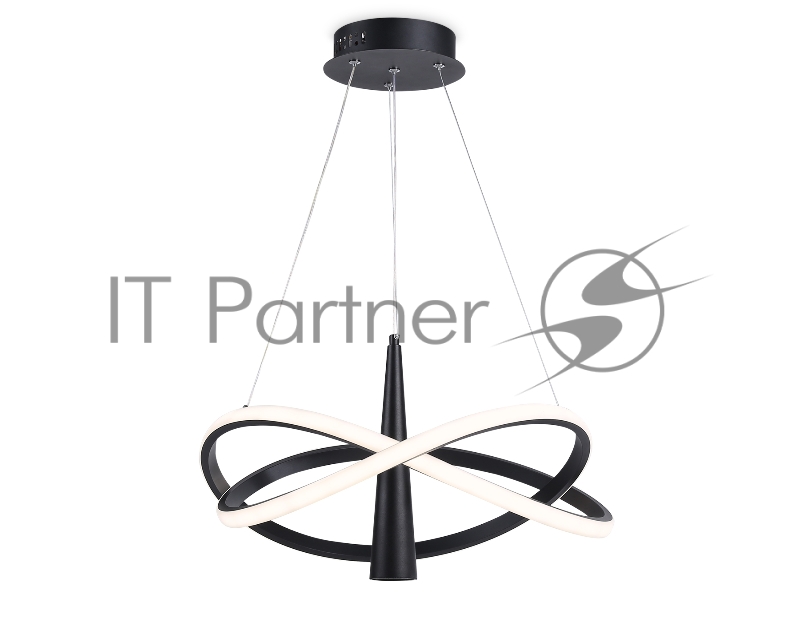 Подвесной светодиодный светильник Ambrella light FL5368/2+1 BK черный 47W 3000K-6400K D480*1200 (ПДУ ИК)