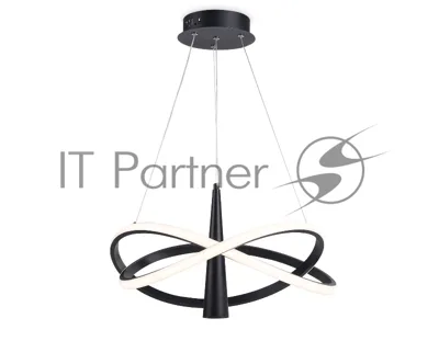 Подвесной светодиодный светильник Ambrella light FL5368/2+1 BK черный 47W 3000K-6400K D480*1200 (ПДУ ИК)