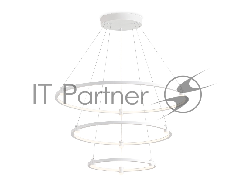 Подвесной светодиодный светильник Ambrella light FL5511/3+9 WH белый 90W 3000K/4200K/6400K D800/600/400*1300 (без ПДУ)