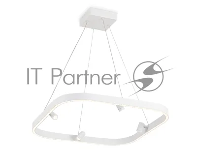 Подвесной светодиодный светильник Ambrella light FL5802/1+4 WH белый 50W 3000K/4200K/6400K 600*600*1200 (без ПДУ)