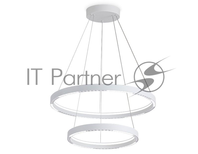 Подвесной светодиодный светильник Ambrella light FL5862/2 WH белый 45W 3000K/4200K/6400K D600/400*830 (без ПДУ)