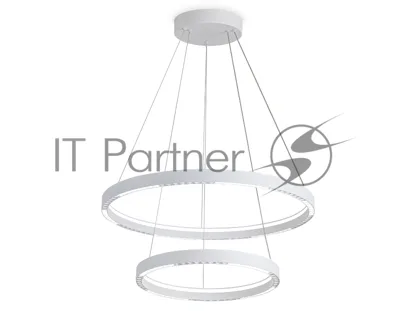 Подвесной светодиодный светильник Ambrella light FL5862/2 WH белый 45W 3000K/4200K/6400K D600/400*830 (без ПДУ)