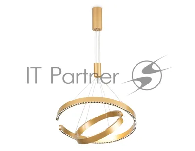 Подвесной светодиодный светильник Ambrella light FL5885/2 GD золото 45W 3000K/4200K/6400K D600/400*1200 (без ПДУ)