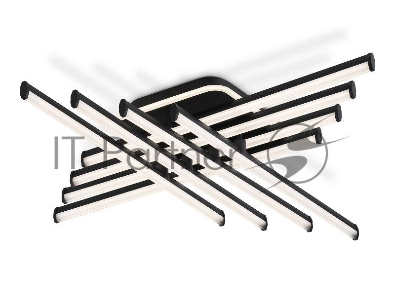 Потолочный светодиодный светильник Ambrella light FL6262 BK черный 130W 3000K-6400K 810*810*130 (ПДУ ИК)